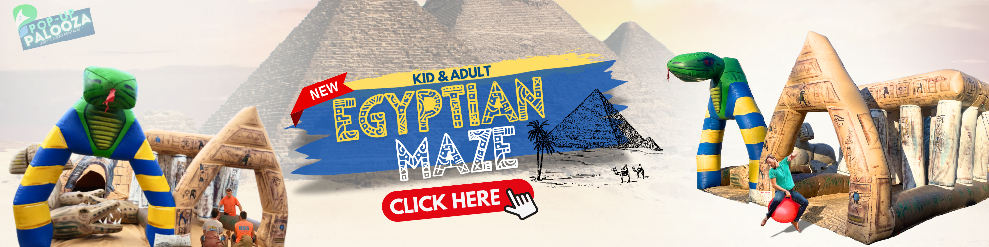 Egyptian maze obstacle course pop up palooza rentals Charlotte nc