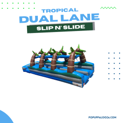 40ft Tropical Dual Lane Slip N Slide